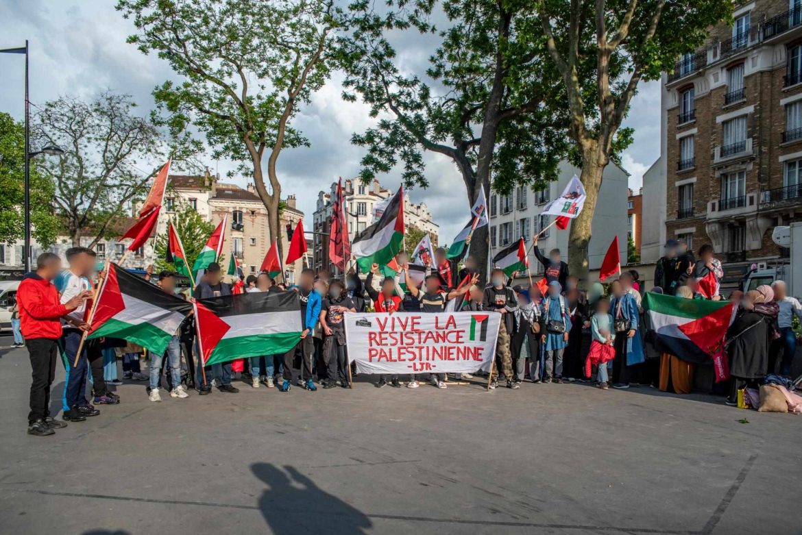 Aubervilliers : Rassemblement et discours de soutien au peuple palestinien