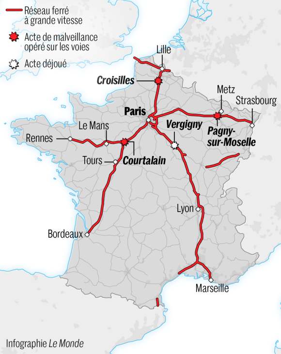 SNCF : Sabotage inédit des lignes à grande vitesse