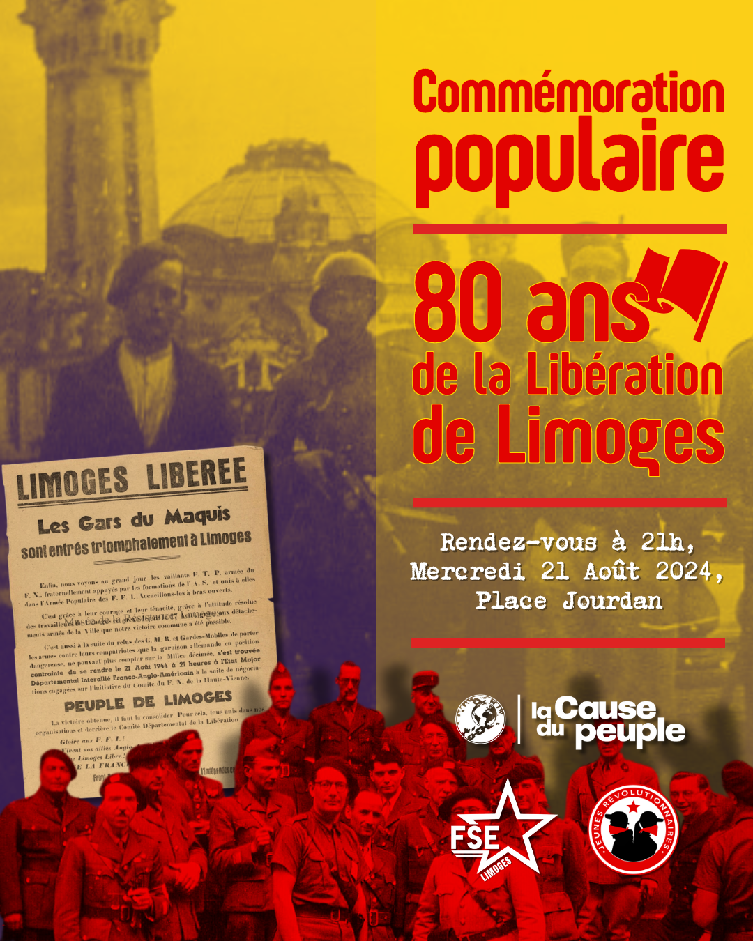 Commémoration populaire des 80 ans de la Libération de Limoges